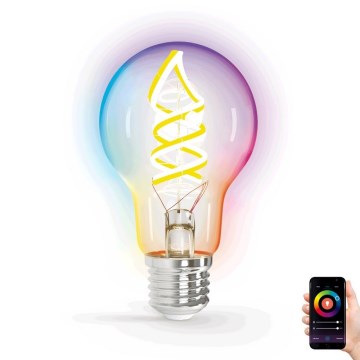 Ściemniana żarówka LED RGBW FILAMENT A60 E27/4,9W/230V 2700K Wi-Fi - Aigostar