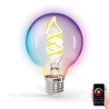 Ściemniana żarówka LED RGBW FILAMENT G80 E27/4,9W/230V 2700K Wi-Fi - Aigostar