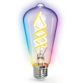 Ściemniana żarówka LED RGBW FILAMENT MESH Smart ST64 E27/4,9W/230V 2700-6500K - Aigostar