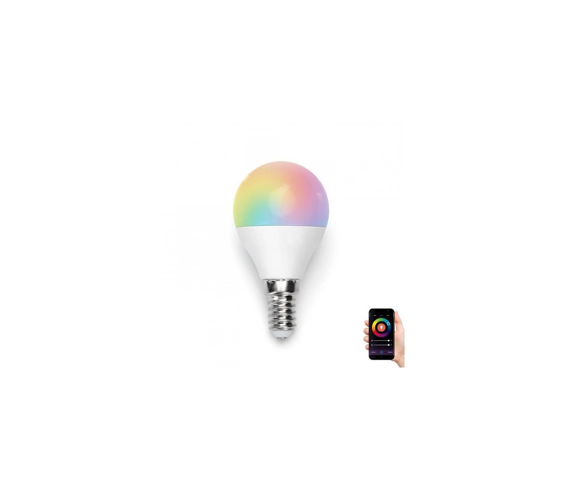 Ściemniana żarówka LED RGBW G45 E14/5W/230V 3000-6500K Wi-Fi -