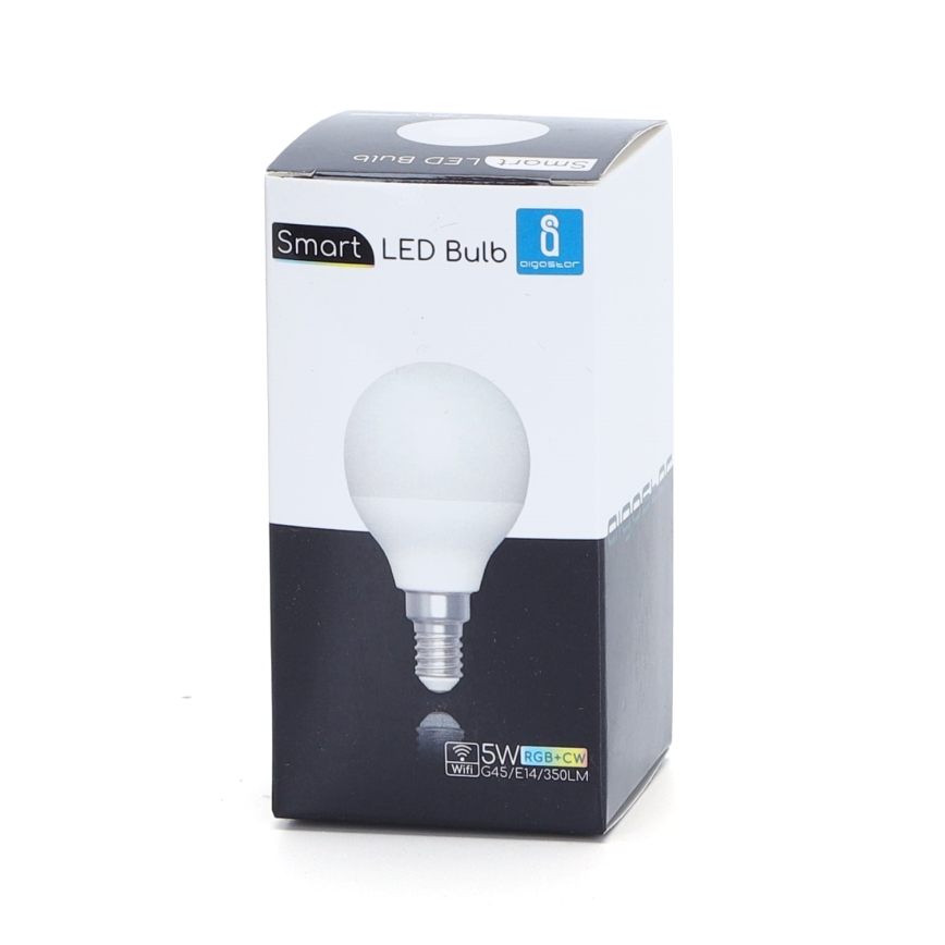 Ściemniana żarówka LED RGBW G45 E14/5W/230V 3000-6500K Wi-Fi - Aigostar