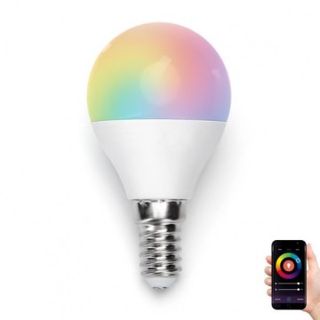 Ściemniana żarówka LED RGBW G45 E14/7W/230V 3000-6500K Wi-Fi - Aigostar