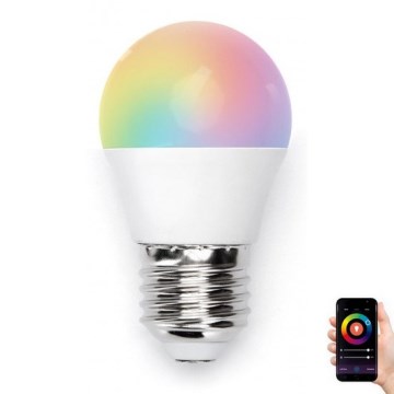Ściemniana żarówka LED RGBW G45 E27/5W/230V 3000-6500K Wi-Fi - Aigostar
