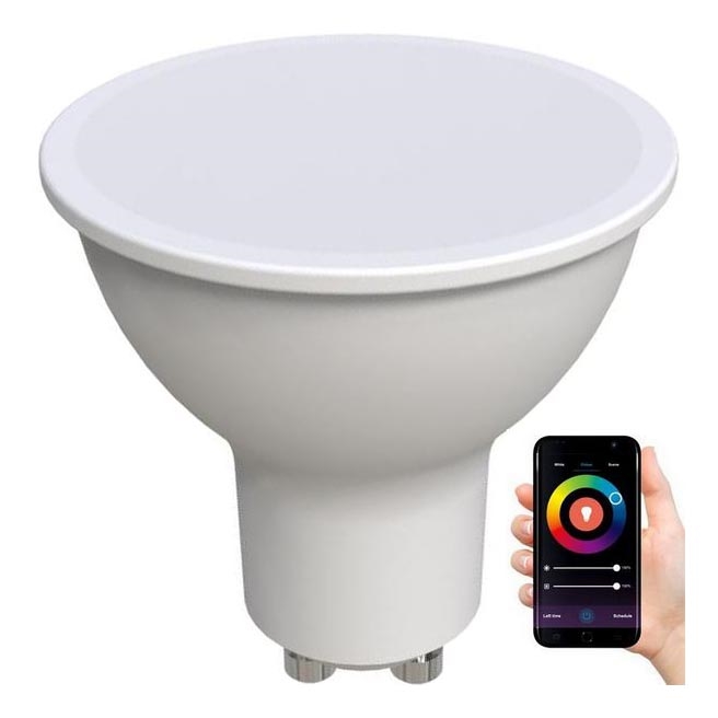 Ściemniana żarówka LED RGBW GU10/4,5W/230V 2700-6500K Wi-Fi Tuya