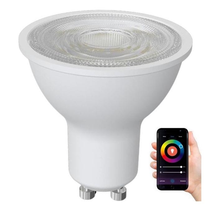 Ściemniana żarówka LED RGBW GU10/4,5W/230V 2700-6500K Wi-Fi Tuya