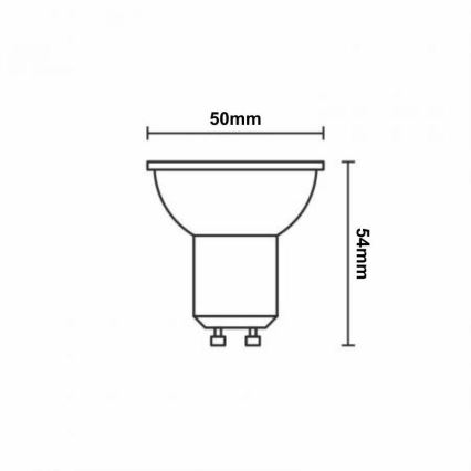 Ściemniana żarówka LED RGBW GU10/4,5W/230V 2700-6500K Wi-Fi Tuya