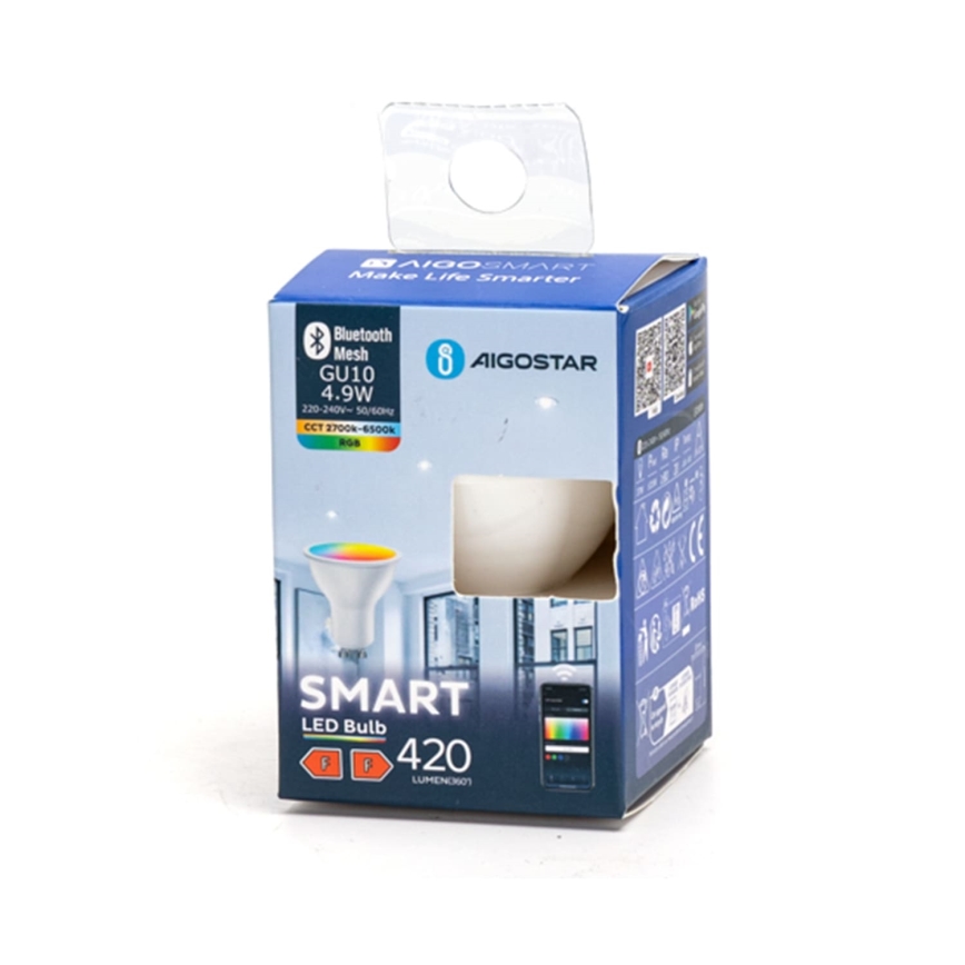 Ściemniana żarówka LED RGBW GU10/4,9W/230V 2700-6500K - Aigostar