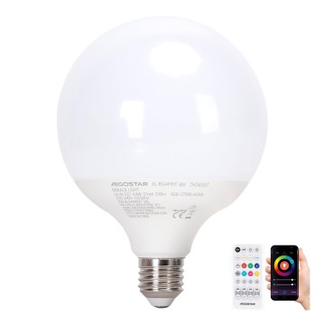 Ściemniana żarówka LED RGBW MESH G120 E27/4,9W/230V 2700-6500K + pilot zdalnego sterowania - Aigostar