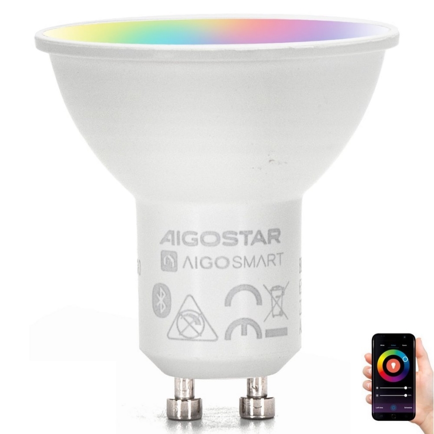 Ściemniana żarówka LED RGBW MESH Smart GU10/6,5W/230V 2700-6500K - Aigostar