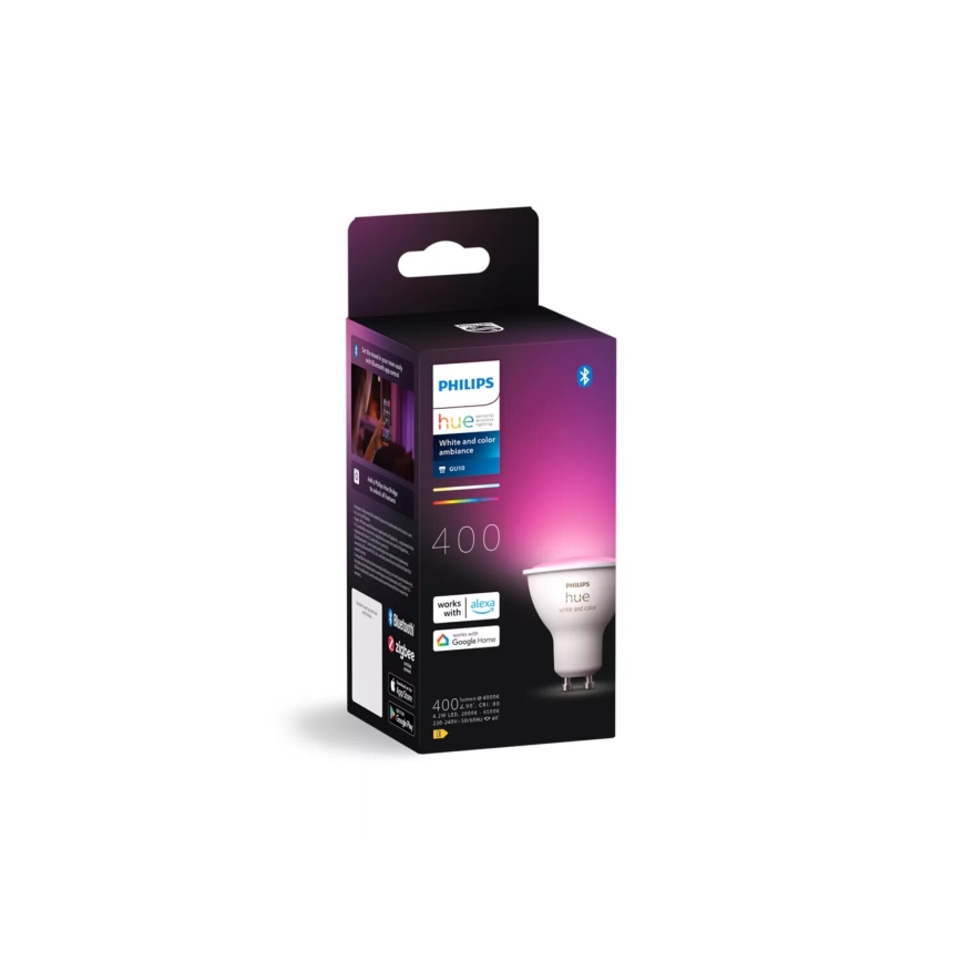 Ściemniana żarówka LED RGBW Philips Hue White And Color Ambiance GU10/4,2W/230V 2000-6500K