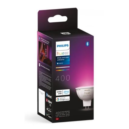 Ściemniana żarówka LED RGBW Philips Hue White And Color Ambiance GU5,3/MR16/6,3W/12V 2000-6500K