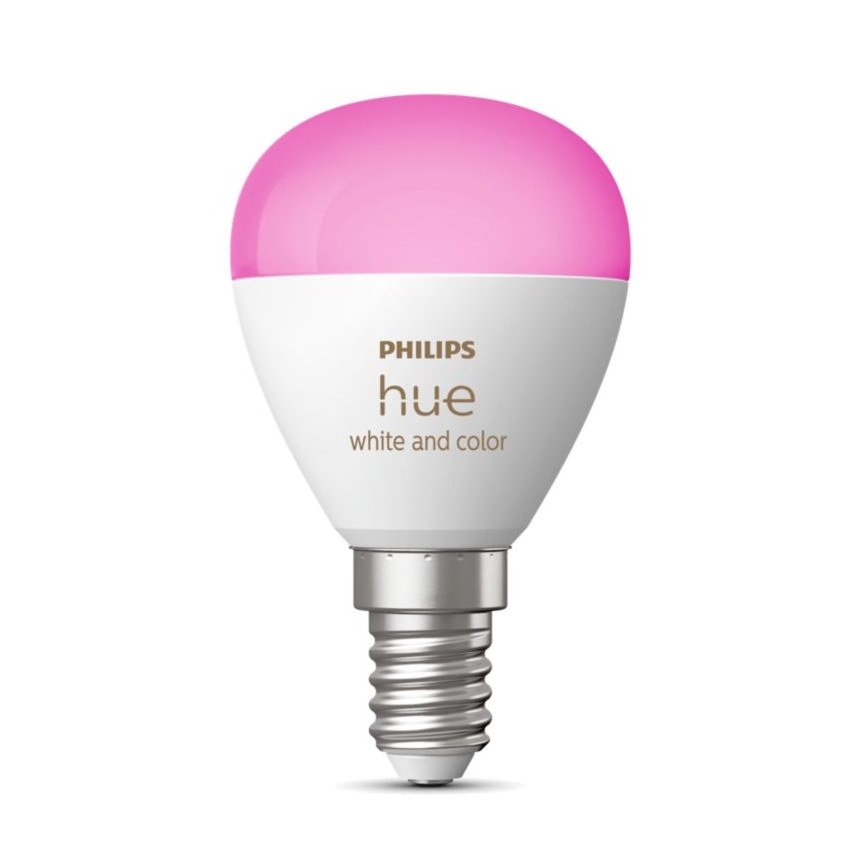 Ściemniana żarówka LED RGBW Philips Hue White And Color Ambiance P45 E14/5,1W/230V 2000-6500K
