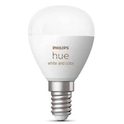 Ściemniana żarówka LED RGBW Philips Hue White And Color Ambiance P45 E14/5,1W/230V 2000-6500K