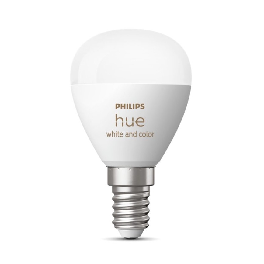 Ściemniana żarówka LED RGBW Philips Hue White And Color Ambiance P45 E14/5,1W/230V 2000-6500K