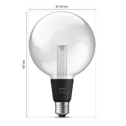 Ściemniana żarówka LED RGBW Philips Hue White And Color Ambiance G125 E27/6,8W/230V 2000-6500K