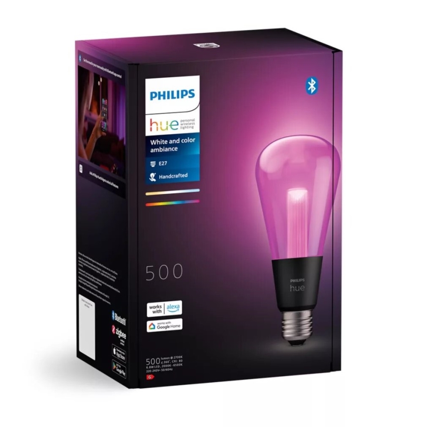 Ściemniana żarówka LED RGBW Philips Hue White And Color Ambiance E27/6,8W/230V 2000-6500K