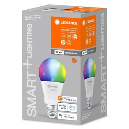 Ściemniana żarówka LED RGBW SMART+ E27/14W/230V 2700-6500K Wi-Fi - Ledvance