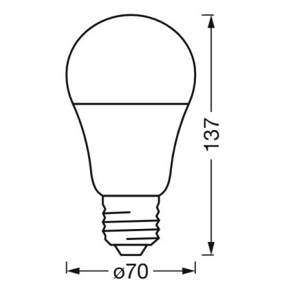 Ściemniana żarówka LED RGBW SMART+ E27/14W/230V 2700-6500K Wi-Fi - Ledvance