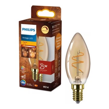 Ściemniana żarówka LED VINTAGE Philips B35 E14/3,1W/230V 2200K CRI 90