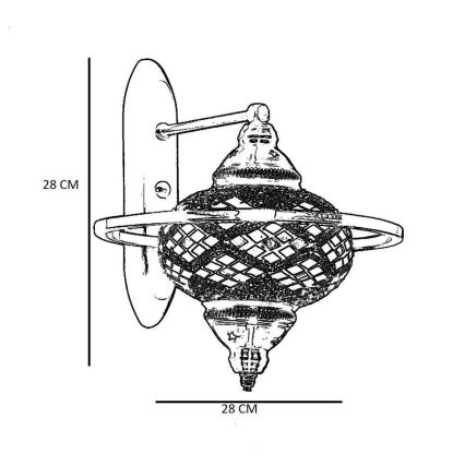 Ścienna lampa YENI 1xE27/40W/230V brązowa