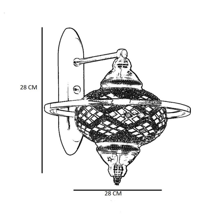 Ścienna lampa YENI 1xE27/40W/230V brązowa