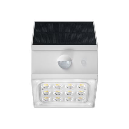 Solarny kinkiet LED z czujnikiem LED/2,5W/3,7V 3000/4000/6000K IP65 1200 mAh biały