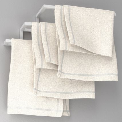 Ścienny wieszak na ręcznik 19x58 cm białe