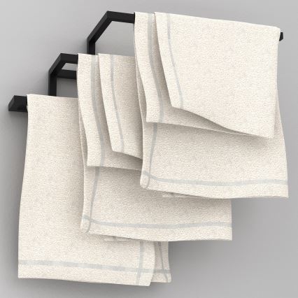 Ścienny wieszak na ręcznik 19x58 cm czarne