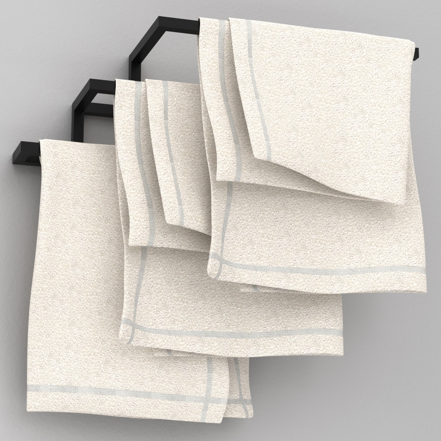 Ścienny wieszak na ręcznik 19x58 cm czarne