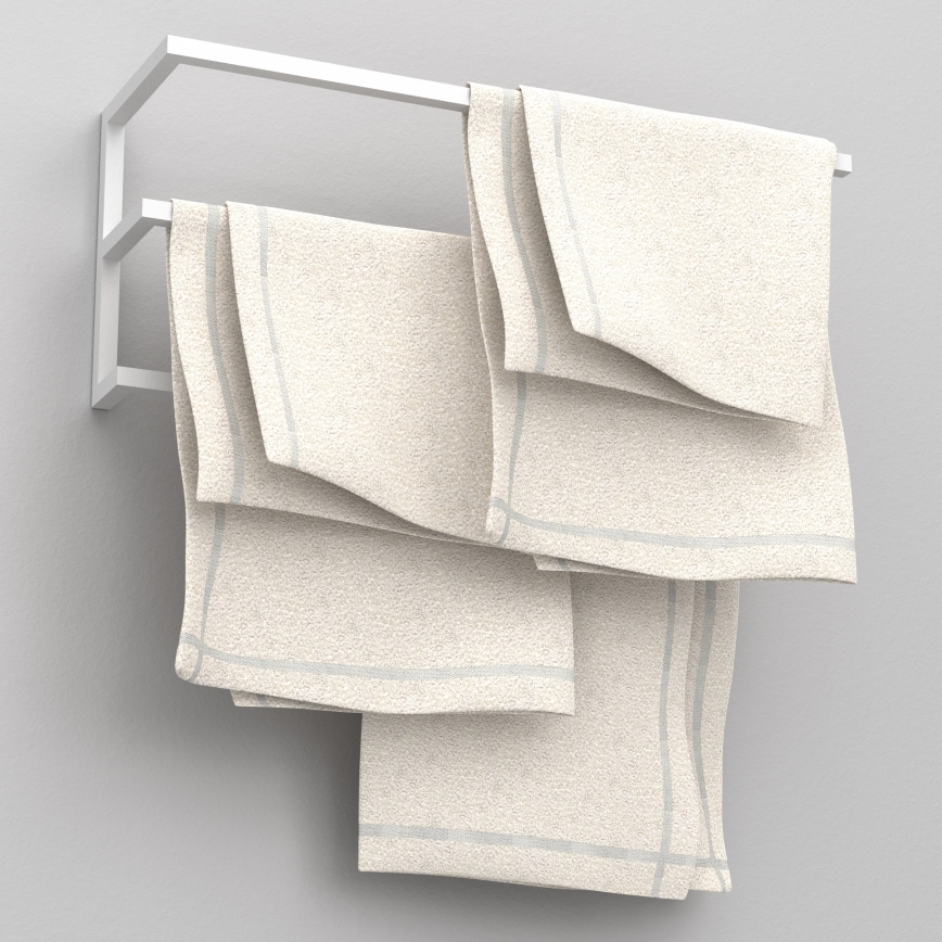 Ścienny wieszak na ręcznik 25x60 cm białe