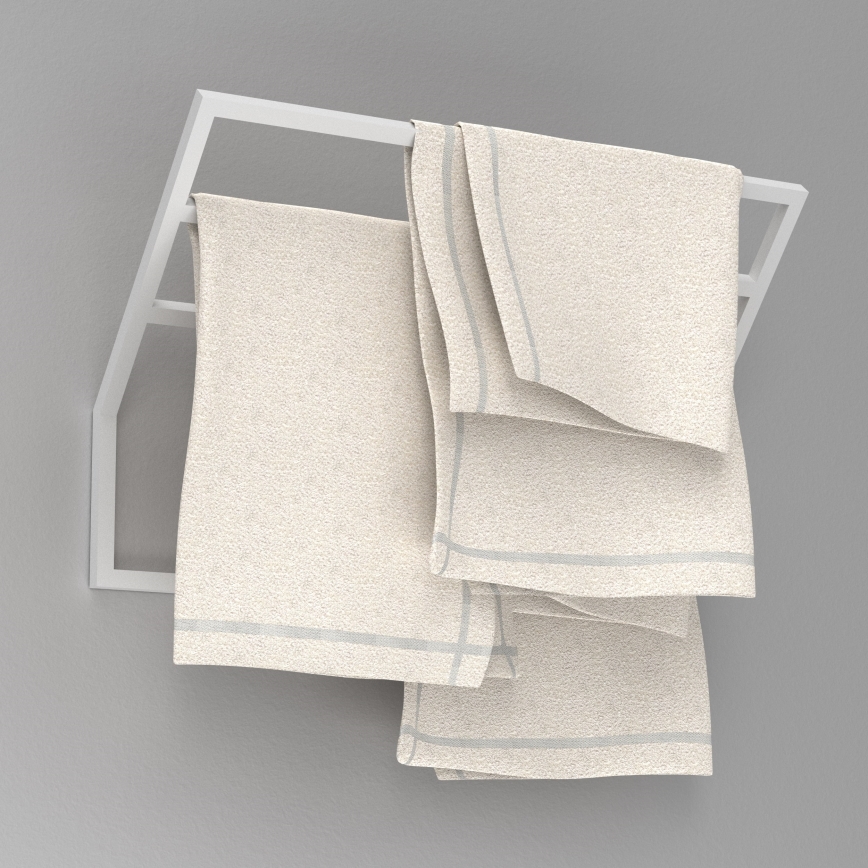 Ścienny wieszak na ręcznik 37x60 cm białe