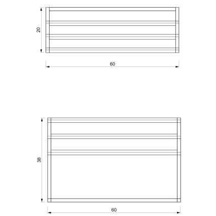 Ścienny wieszak na ręcznik 37x60 cm białe