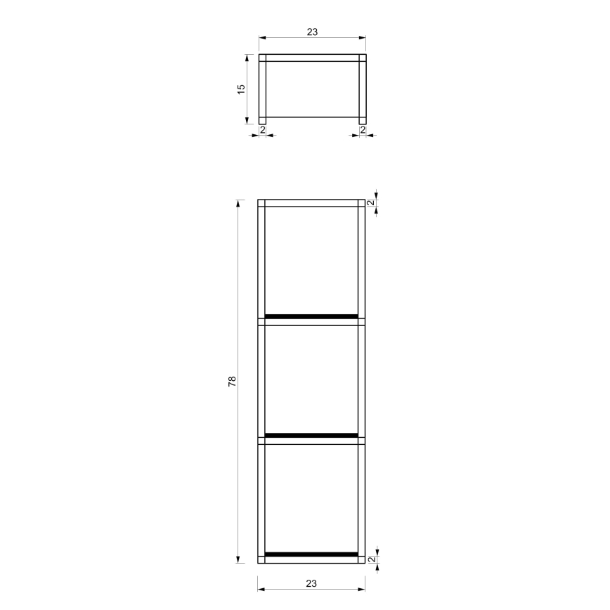 Ścienny wieszak na ręcznik 78x23 cm białe