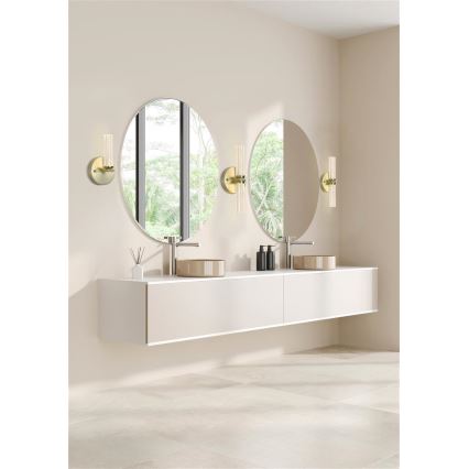 Searchlight - Ściemnialny kinkiet łazienkowy LED ABERDEEN LED/7W/230V IP44 mosiądz