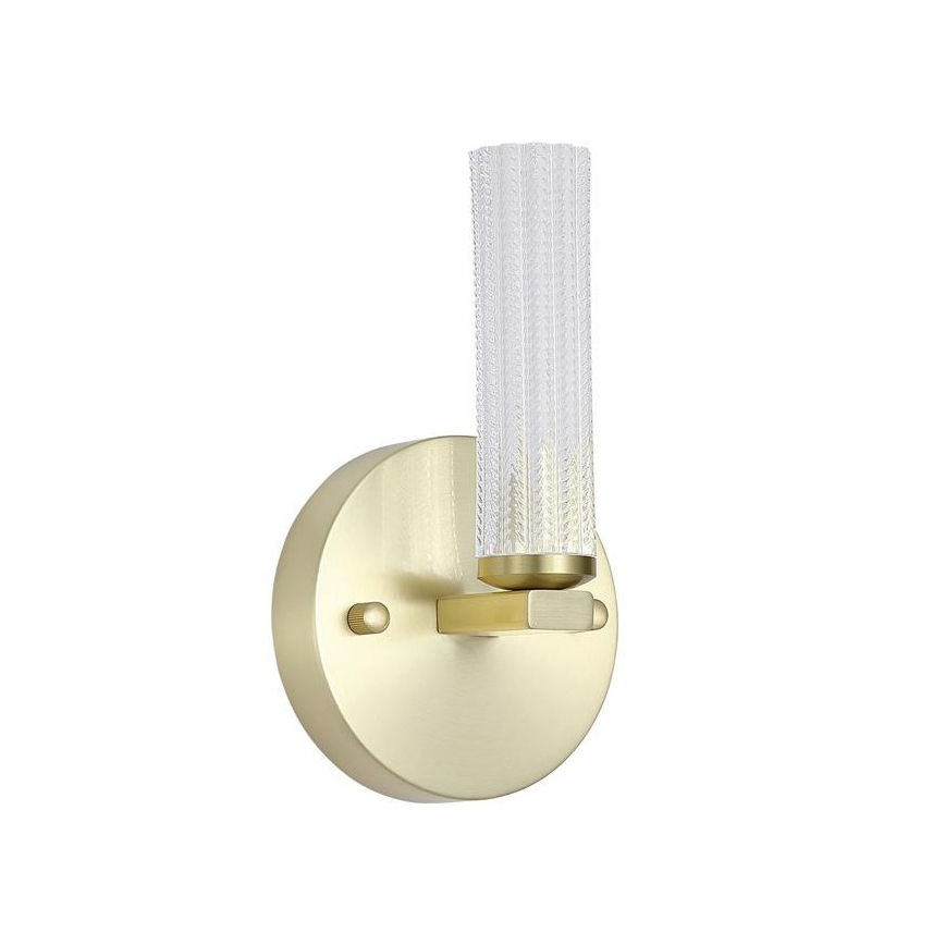 Searchlight - Ściemnialny kinkiet łazienkowy LED ABERDEEN LED/7W/230V IP44 mosiądz