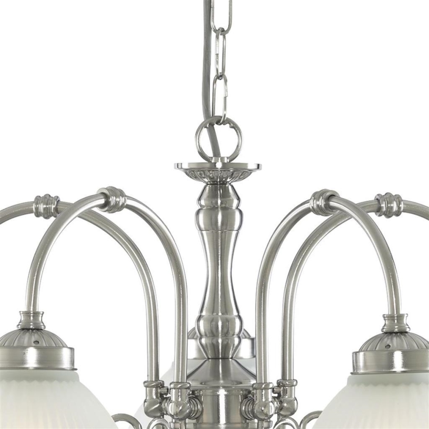 Searchlight - Żyrandol na łańcuchu AMERICAN DINER 5xE14/60W/230V chrom błyszczący