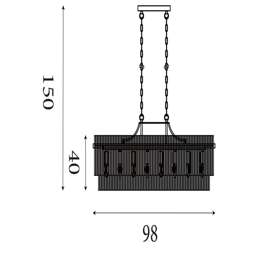 Searchlight - Żyrandol na łańcuchu LARA 8xE14/60W/230V