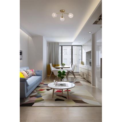 Searchlight - Przysufitowy żyrandol ASTRAL 3xG9/33W/230V złoty