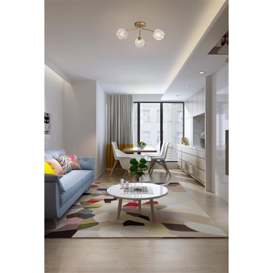 Searchlight - Przysufitowy żyrandol ASTRAL 3xG9/33W/230V złoty