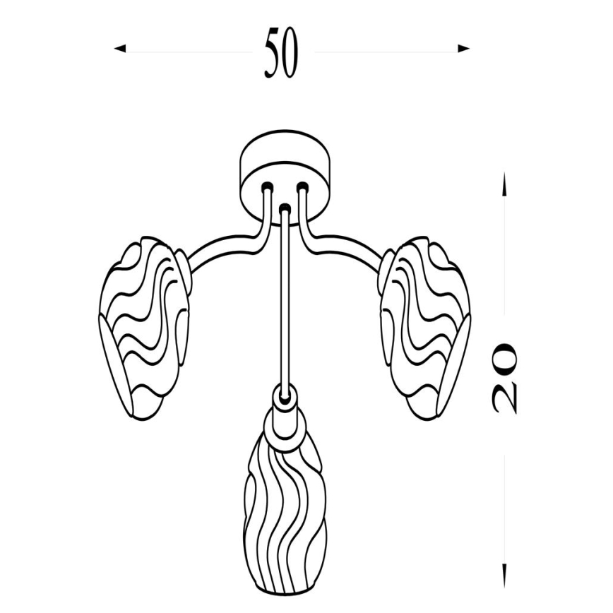 Searchlight - Przysufitowy żyrandol ASTRAL 3xG9/33W/230V złoty