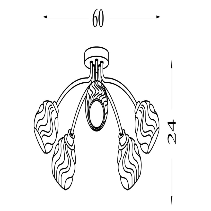 Searchlight - Przysufitowy żyrandol ASTRAL 5xG9/33W/230V złoty