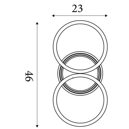 Searchlight - Ściemnialna lampa sufitowa CONTOUR LED/24W/230V 3000K