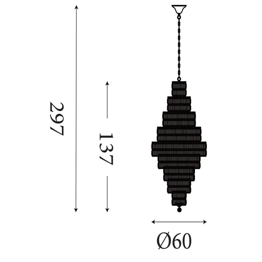 Searchlight - Żyrandol na łańcuchu EMPIRE 13xE14/60W/230V