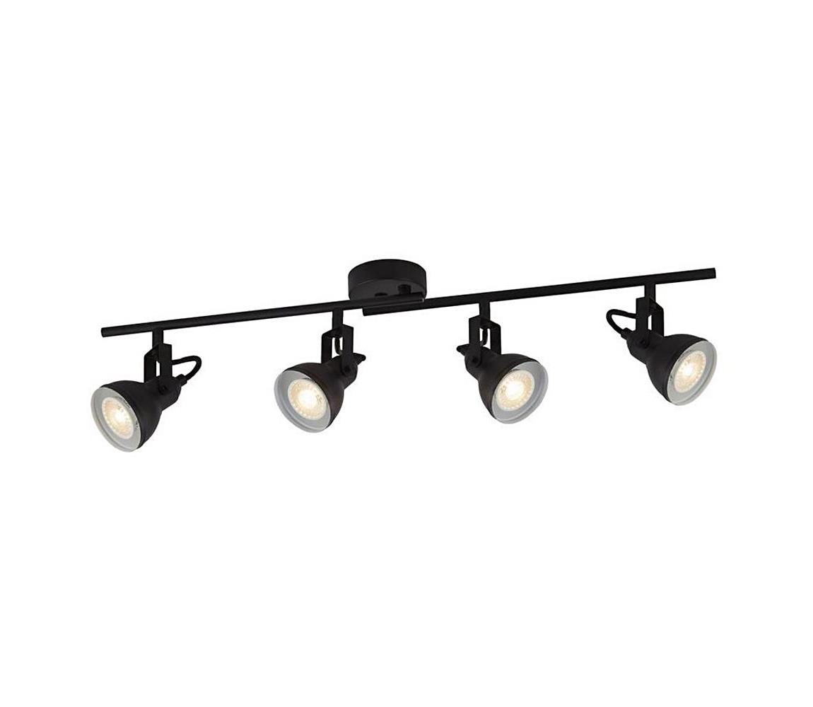 Searchlight 1544BK - Oświetlenie punktowe sufitowe FOCUS 4xGU10/50W/230V czarny
