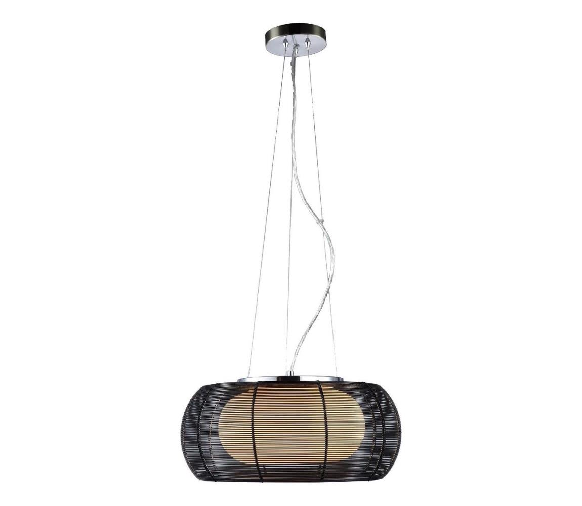 Searchlight 20025 - Żyrandol na lince 2xE27/60W/230V śr. 40 cm czarny
