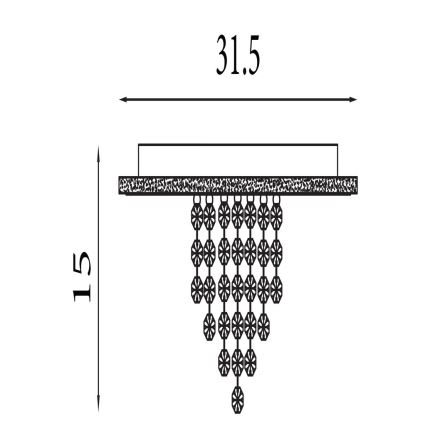 Searchlight - LED ściemnialna oprawa sufitowa DELUGE LED/20W/230V śr. 31,5 cm czarna