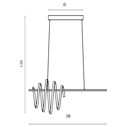 Searchlight - LED ściemnialny żyrandol na lince SWORD LED/40W/230V 3000K
