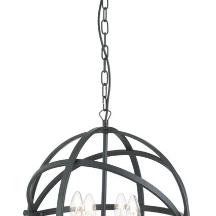 Searchlight - Żyrandol na łańcuchu ORBIT 4xE14/60W/230V czarny