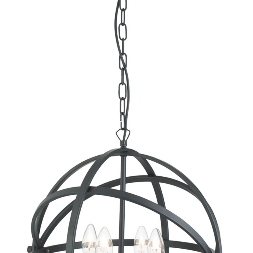 Searchlight - Żyrandol na łańcuchu ORBIT 4xE14/60W/230V czarny