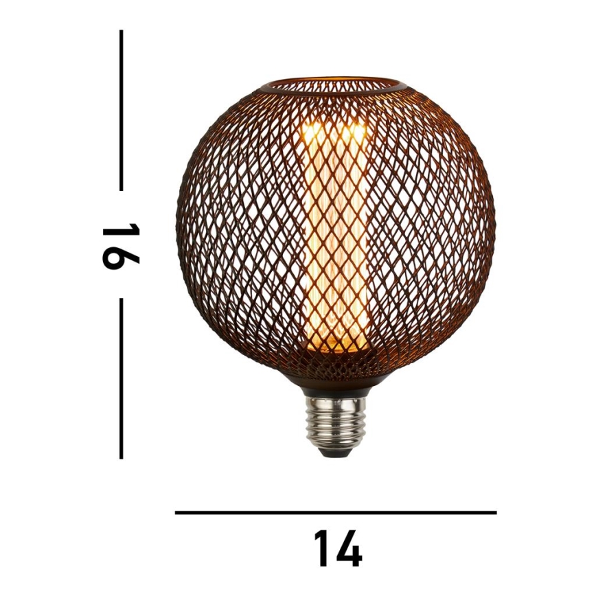 Searchlight - Ściemnialna dekoracyjna żarówka LED WIRE MESH E27/4,5W/230V 2700K